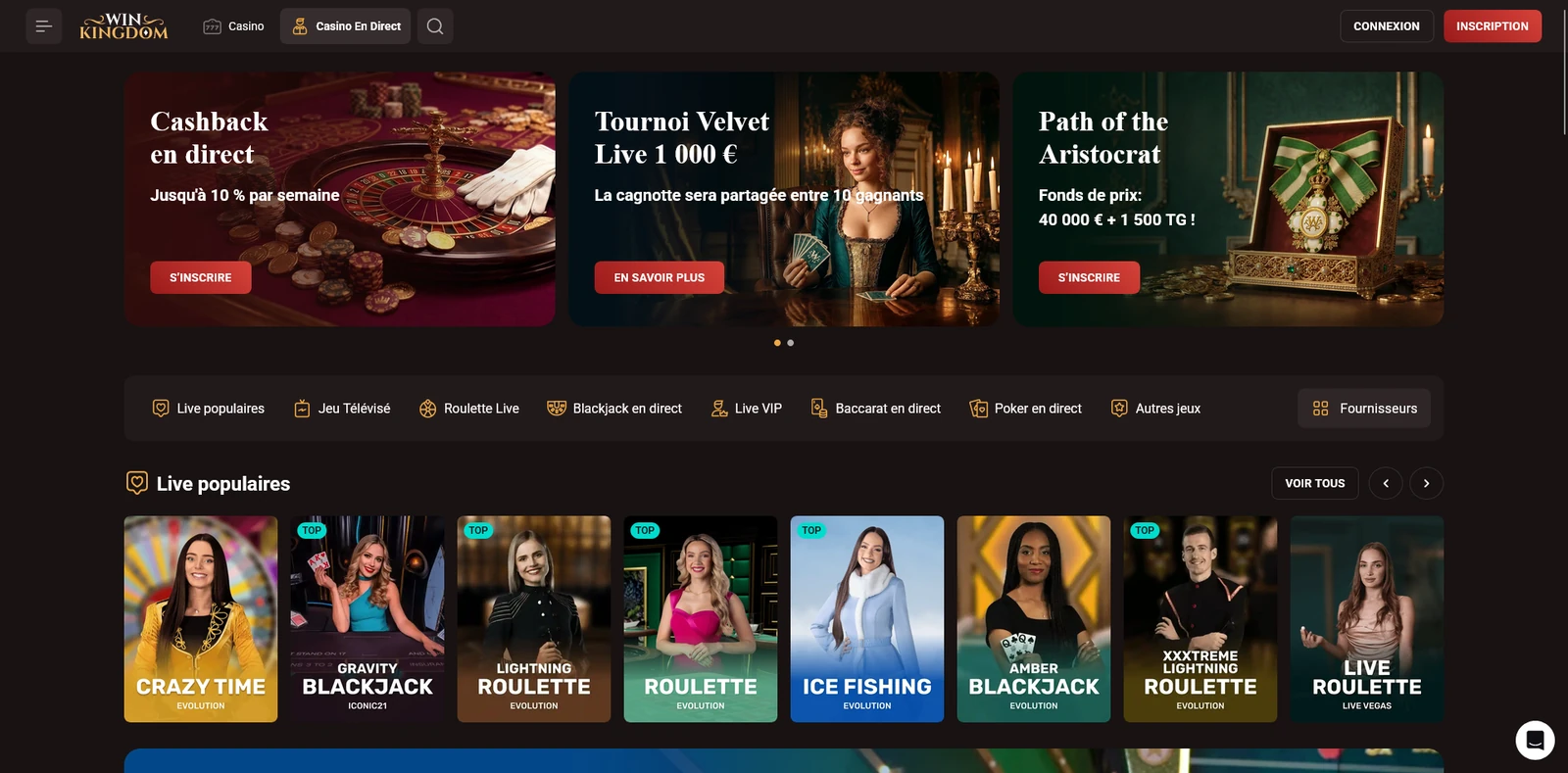 Live casino — WinKingdom Casino